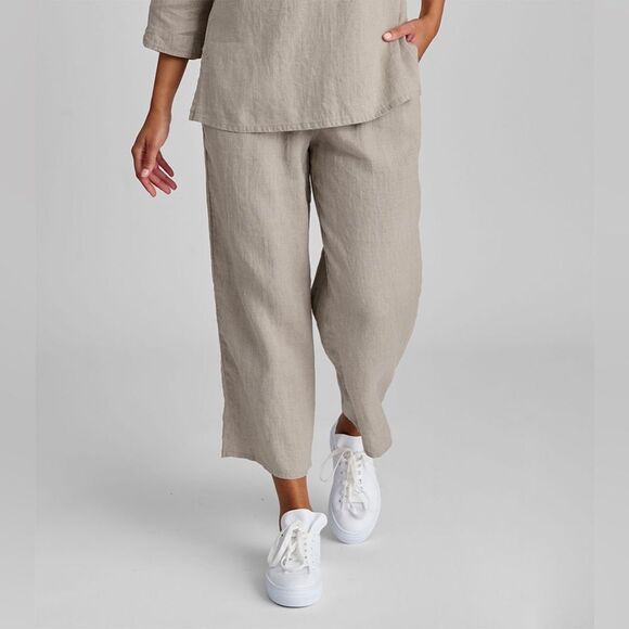 FLAX by Jeanne Engettet pants Sz L 100% Linen Sz L - Picture 1 of 8